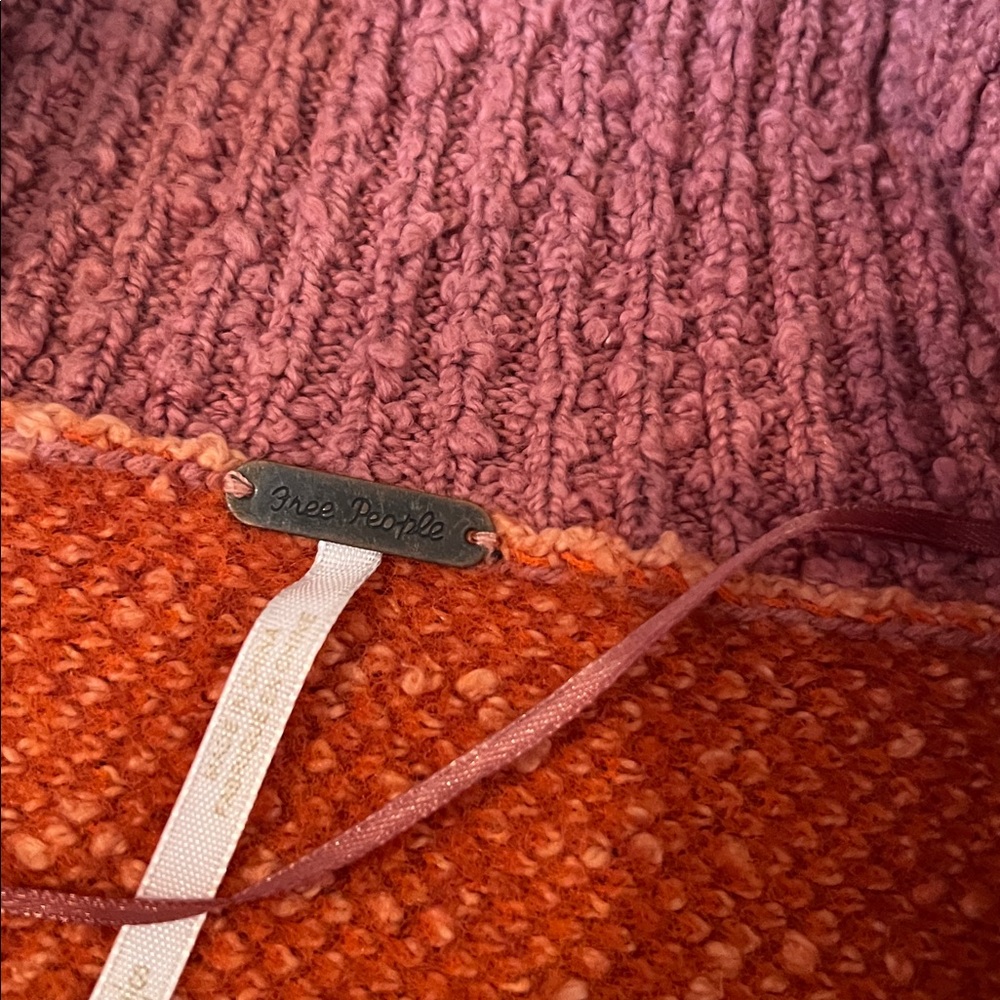 Free People Ruben Orange Sweater Small - Picture 4 of 6